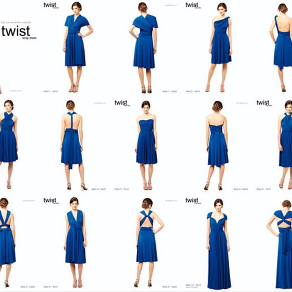 Dessy Twist Wrap Dress - Picture 4 of 4